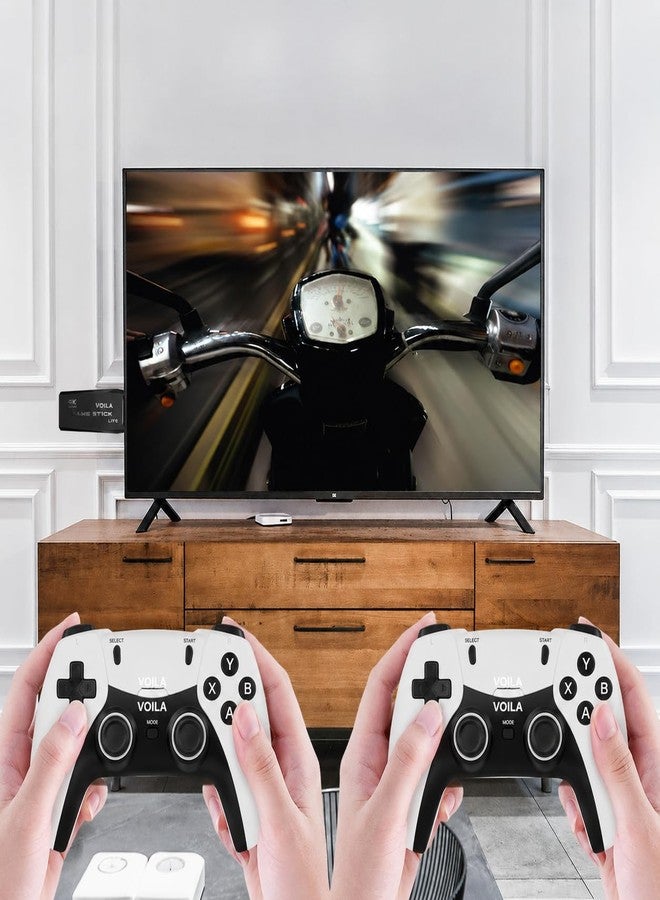 Voila M22 Retro Video Game Console for TV, Plug & Play Gaming Stick with Wireless Controller, 1080P HD HDMI Output, 64GB Storage, Portable Retro Gaming System, CE ROHS BIS Certified - Image 2