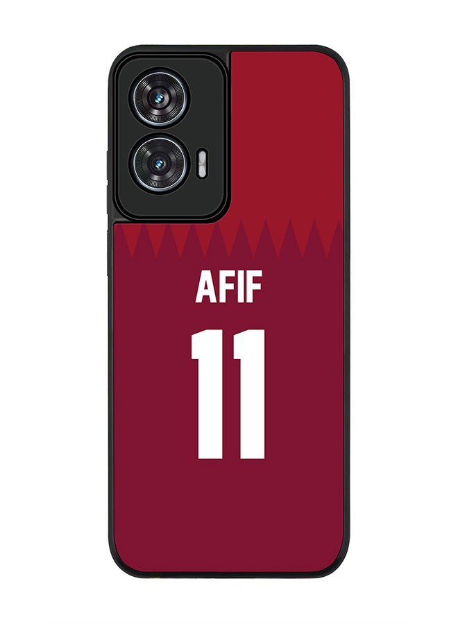 Stylizedd For Motorola Edge 50 Fusion 5G Case,Slim fit Camera Protection, Shockproof Thin Phone cover  - Football - Qatar,  Afif - Image 1