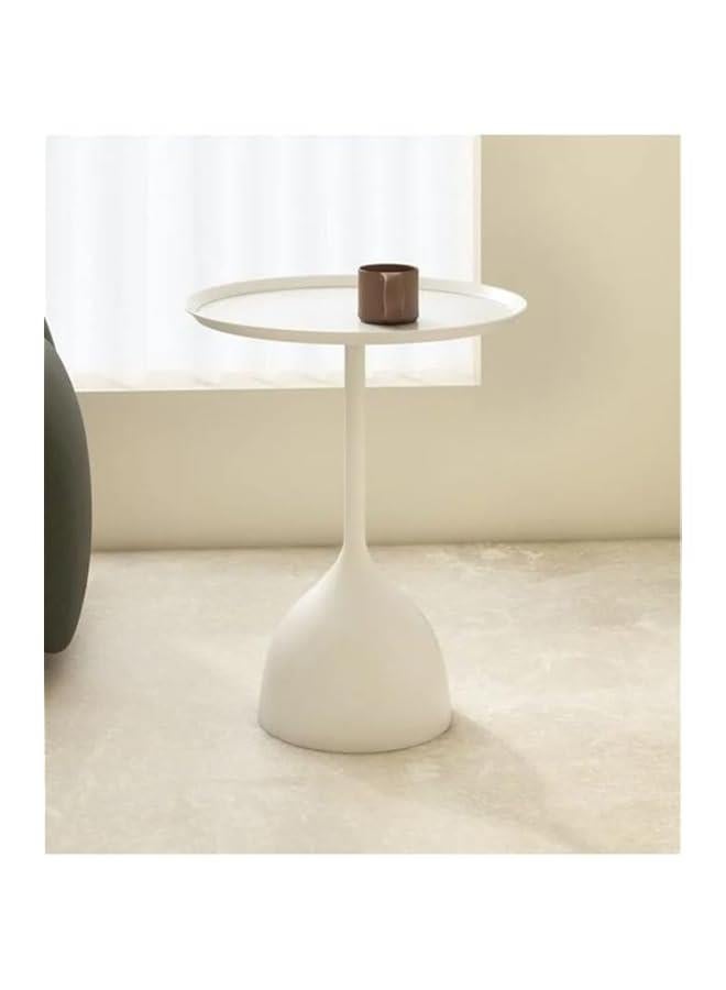 هوكور اريكة كريمية مع عدد قليل من طاولات القهوة المتنقلة، شرفة صغيرة، طاولة من الحديد المطاوع، زاوية فاخرة خفيفة، عدة طاولات جانبية مبتكرة - Image 5