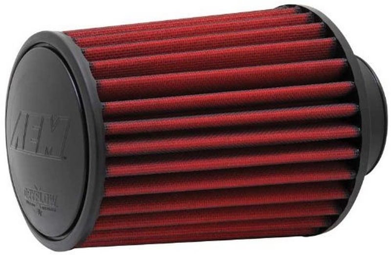 AEM 21-2027DK Universal DryFlow Clamp-On Air Filter: Round Tapered; 2.75 in (70 mm) Flange ID; 7 in (178 mm) Height; 6.25 in (159 mm) Base; 5.25 in (133 mm) Top - Image 1