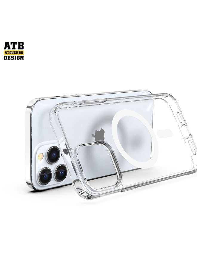 Atouchbo iPhone 16 pro Clear shockproof case with built-in magnetic ring for car mounts and magnetic holders Elegant lightweight cover with anti-yellowing protection. A premium clear phone case made of soft TPU and hard PC for strong protection against drops, bumps, and scratches. Comes with a magnetic ring holder, allowing perfect compatibility with magnetic car mounts and stands. Anti-yellowing coating keeps the case crystal clear for a long time. - Image 5