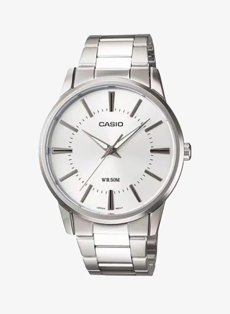 كاسيو Men's Analog Display Watch With Silver Stainless Steel Strap - MTP-1303D-7A