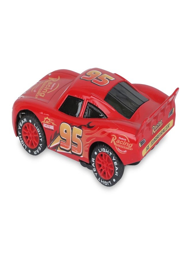 SMALL CLAP® Cars McQueen Modern Racing Diecast Model Pull Back| Lights & Music 4.75 Inches Car for 3+Age (Red) - Image 4