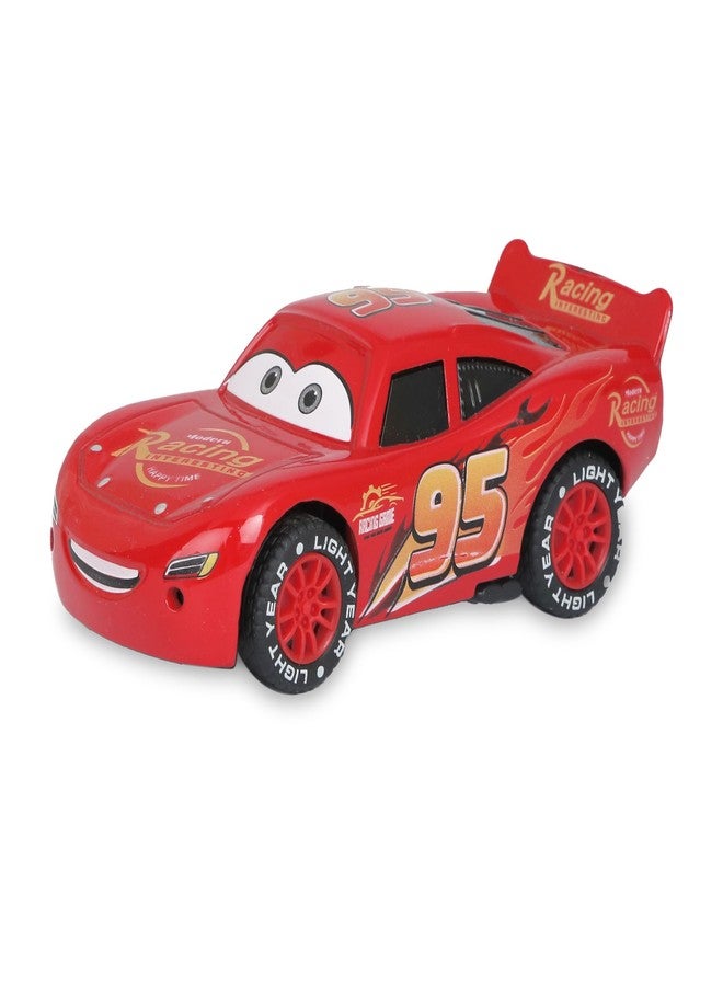 SMALL CLAP® Cars McQueen Modern Racing Diecast Model Pull Back| Lights & Music 4.75 Inches Car for 3+Age (Red) - Image 5