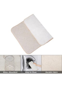 Kuber Industries Kuber Industries Dish Dry Mat | Microfiber Drying Mat | Kitchen Drying Mat | Self Dish Dry Mat | Water Absorbent Kitchen Mat | Embossed Dish Dry Mat | 38x50 | Cream  - Image 2