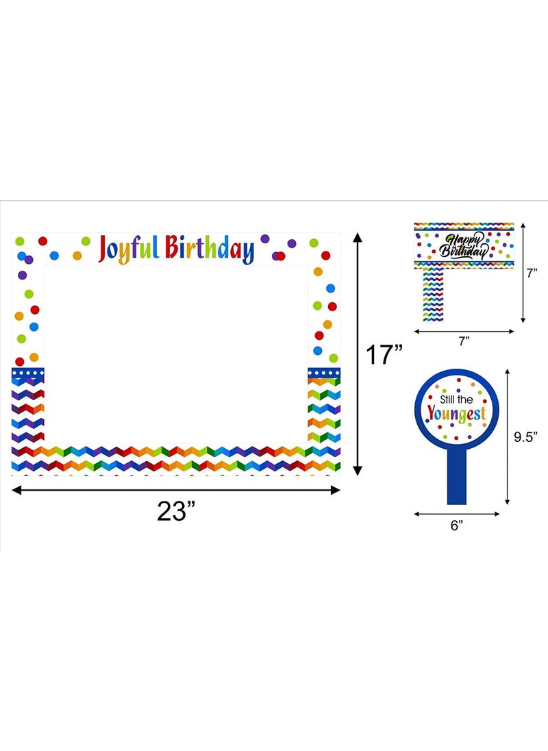 Theme My Party Theme My Party Birthday Decoration Items Party Supplies for Birthday Boys and Girls (Joyful Birthday - Photo Booth)  - Image 4