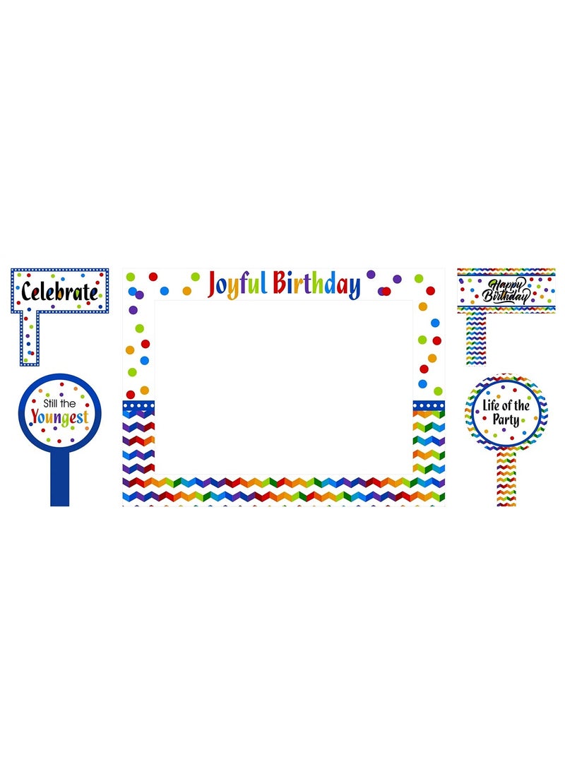 Theme My Party Theme My Party Birthday Decoration Items Party Supplies for Birthday Boys and Girls (Joyful Birthday - Photo Booth)  - Image 1