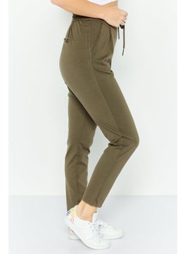 VERO MODA Women Plain Pull On Leggings, Khaki  - Image 2