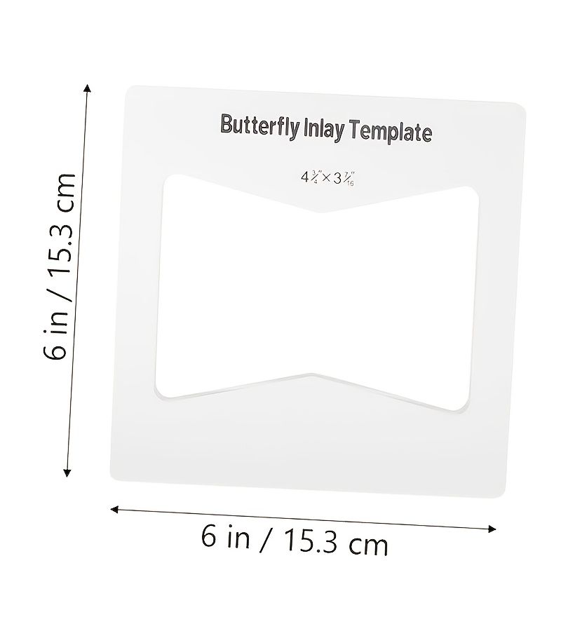 Butterfly Shaped Router Template Set 3 Pcs 2 Hole For Woodworking Cutting - Image 3