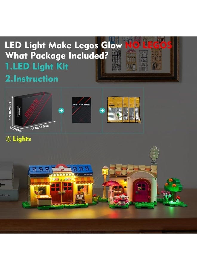 Vonado VONADO LED Light Kit for Lego Nook's Cranny & Rosie's House 77050 (No Models Only Light) Creative Lighting Set Accessories Compatible with Animal Crossing Lego 77050 Building Set  - Image 4