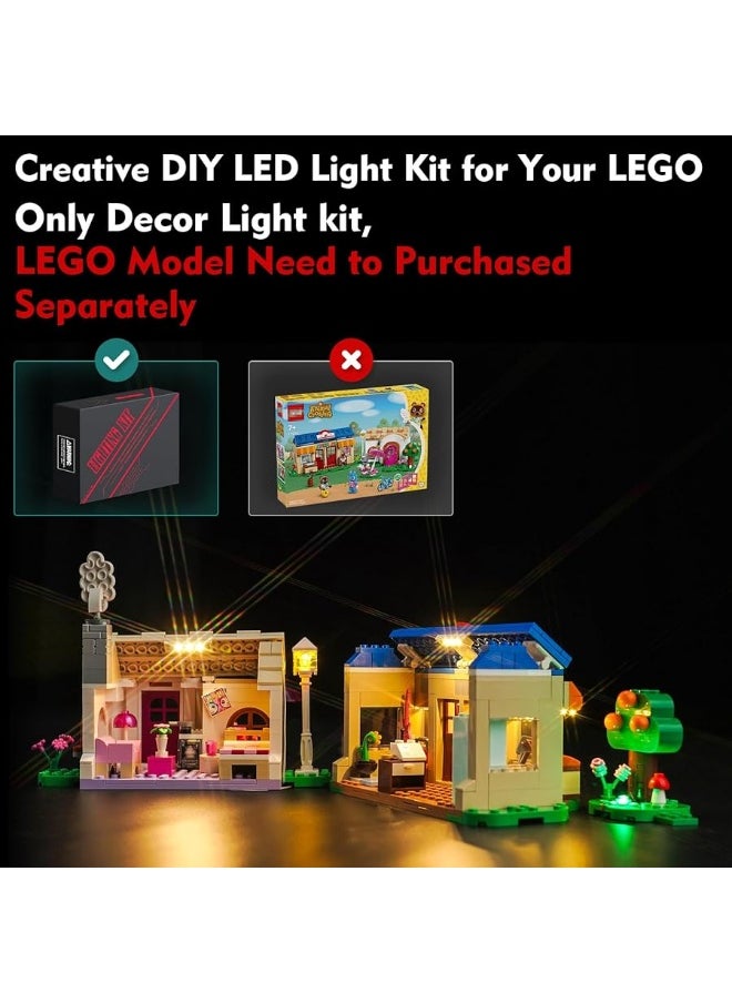 Vonado VONADO LED Light Kit for Lego Nook's Cranny & Rosie's House 77050 (No Models Only Light) Creative Lighting Set Accessories Compatible with Animal Crossing Lego 77050 Building Set  - Image 5