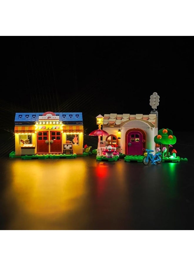 Vonado VONADO LED Light Kit for Lego Nook's Cranny & Rosie's House 77050 (No Models Only Light) Creative Lighting Set Accessories Compatible with Animal Crossing Lego 77050 Building Set  - Image 1