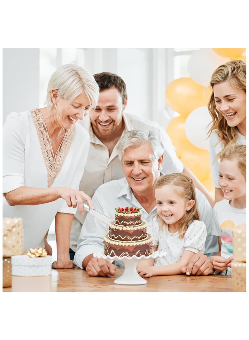 RATSAW Cake Serving Set, Cake Pie Pastry Servers with Acrylic Faux Crystal Handles, Stainless steel Cake Knife and Server Set Perfect For Wedding, Parties and Events - Image 4