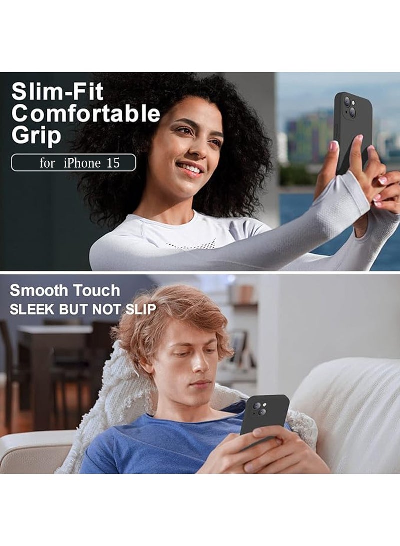 iPhone 15 Case, Upgraded Premium Silicone Back Cover, [Camera Protection] [Soft Anti-Scratch Microfiber Lining] Shockproof Phone Cover Lightweight, Smooth Finish - Image 2