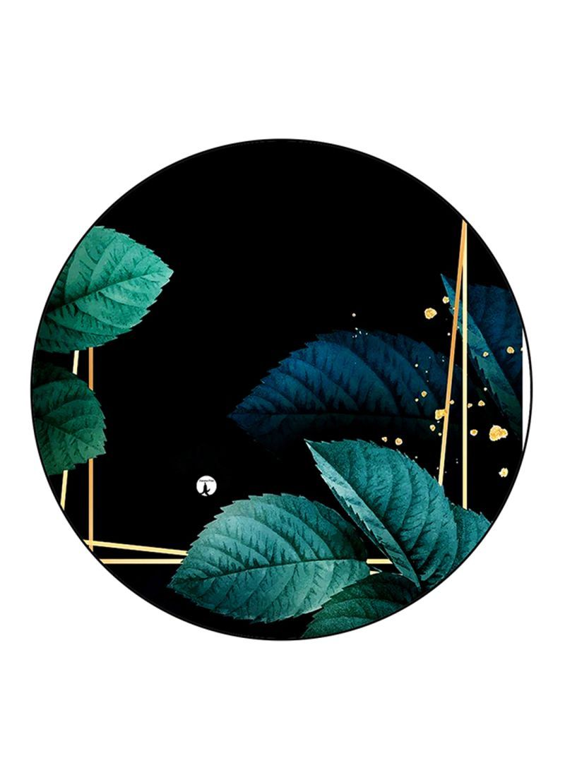 RKN Leafs Printed Mouse Pad Round  Multicolour