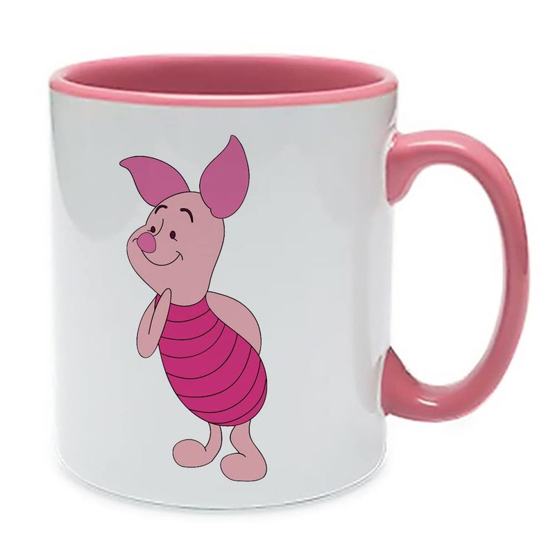 VIGAT Getagift Piglet Cartoon The Pooh Quote Birthday Secret Santa Chritmas Unique Ceramic Inside Coloured Mug Pink