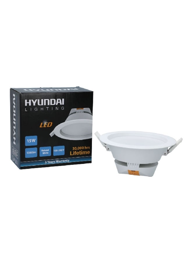 HYUNDAI 15W 4000K Adjustable Lens Led SMD Down Light Natural White 200 mm 31613033012  - Image 2