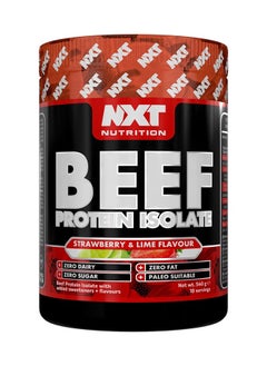 NXT Nutrition Beef Protein Isolate Juice Zero Dairy Strawberry Lime 18 Servings 540g 