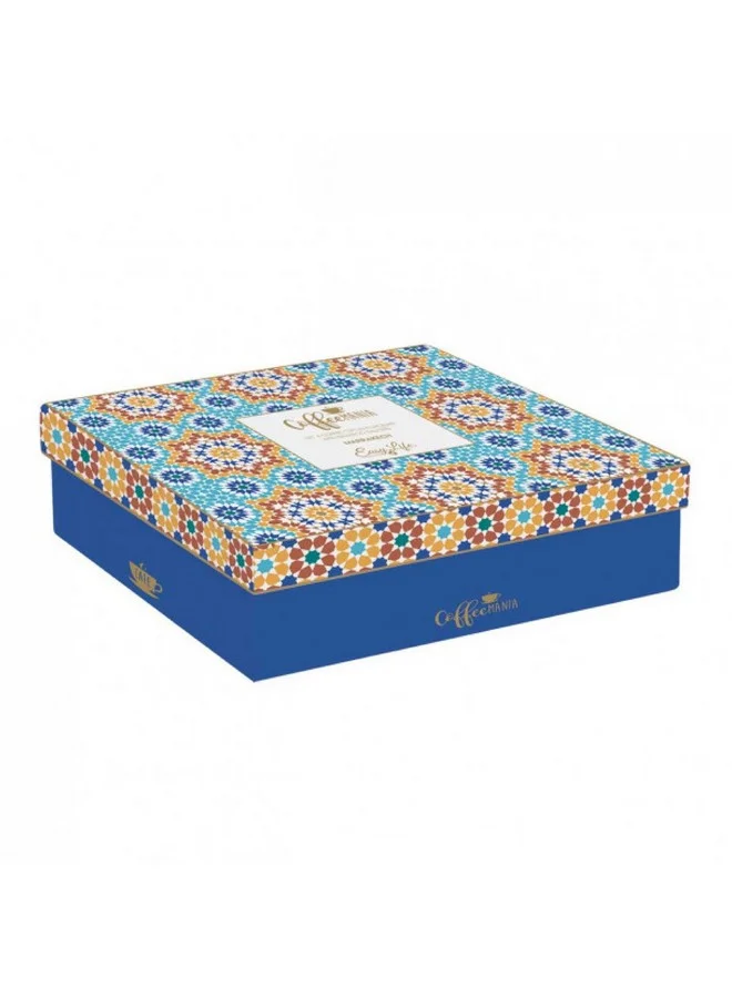 إيزي لايف طقم أكواب وصحون بتصميم مراكش عصري مكون من 4 قطع متعدد الألوان سعة 110 مل R1476#MARR