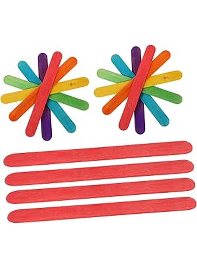 Wooden Popsicle Sticks 100pcs Smooth Craft Sticks For DIY Art Projects And Ice Cream - Image 1