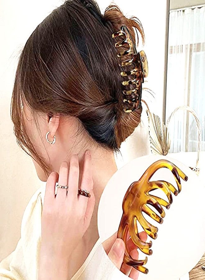 VinBee 2 Pack Large Hair Clips Matte Strong Hold Hair Claw Clip For Women Thick Hairs and Thin Hairs 4.13 Inch (Black+Amber） - Image 5