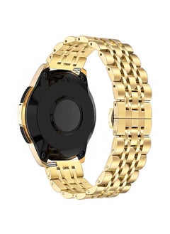 DEALELE Bands Compatible with Galaxy Watch 6/6 Classic / 5/5 Pro/Galaxy Watch 4/4 Classic/Galaxy 3 41mm, 20mm Solid Stainless Steel Metal Replacement Strap for Women Men (Gold)  - Image 2