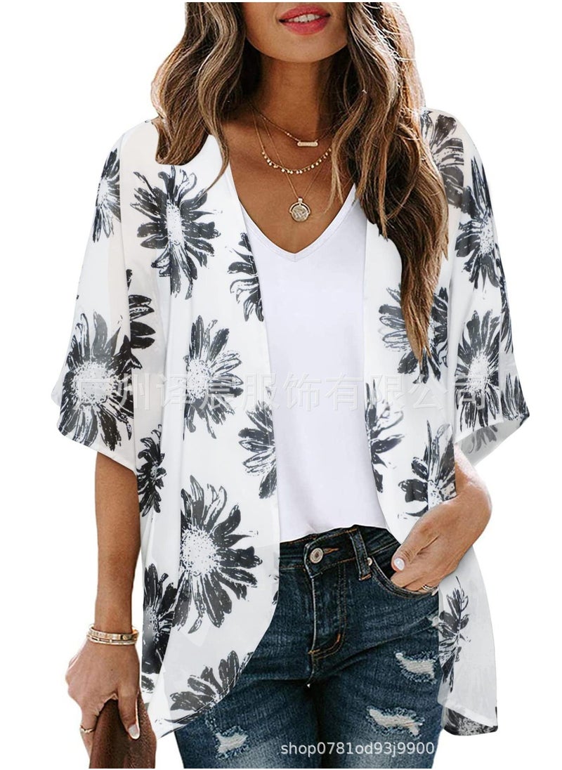 Loquat - Women's Sun Protection Blouse Print Cardigan - Image 1