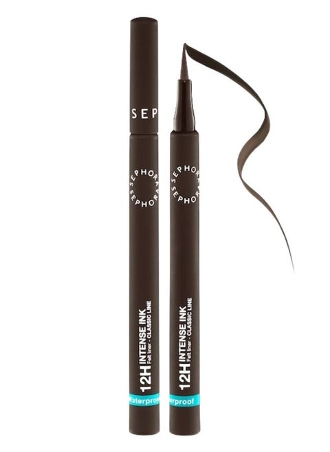 SEPHORA COLLECTION 12h Intense Ink Classic Line - Precise, Intense Felt-Tip Eyeliner 02 Espresso - Matte Dark Brown 1ml