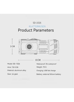 SMILING SHARK Rechargeable Flashlights High Lumens, Powerful Tactical Flashlights, 5 Modes LED Flashlight Adjustable, Waterproof Flashlight for Emergencies Camping Hiking  - Image 2