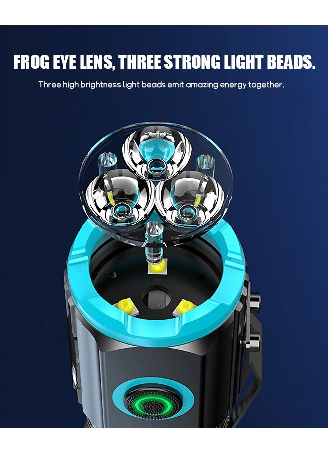 SMILING SHARK - Rechargeable Flashlights High Lumens, Powerful Tactical Flashlights, 5 Modes LED Flashlight Adjustable, Waterproof Flashlight for Emergencies Camping Hiking - Image 1