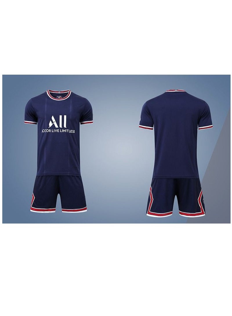 M MIAOYAN M MIAOYAN New Season Football Club Football Uniform Suit Men's and Women's Short-sleeved Football Jersey  - Image 1