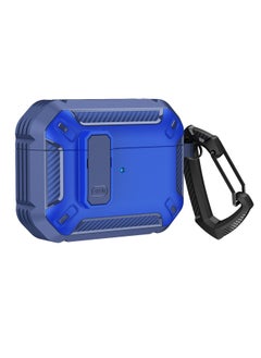 Applicable To AirPods 4 Wireless Bluetooth Headphone Set For Apple Pro2 Silicone Headphone Protective Shell 2/3 Generation With Switch-Color:Blue-Applicable Model:AirPods 4