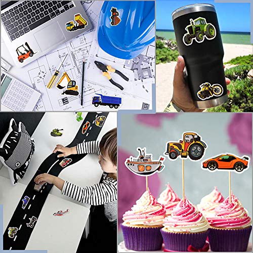 QTL Truck Stickers for Kids Boys Tractor Stickers for Water Bottles Easter Basket Stuffers Gifts for Kids Boys 50Pcs - Image 3