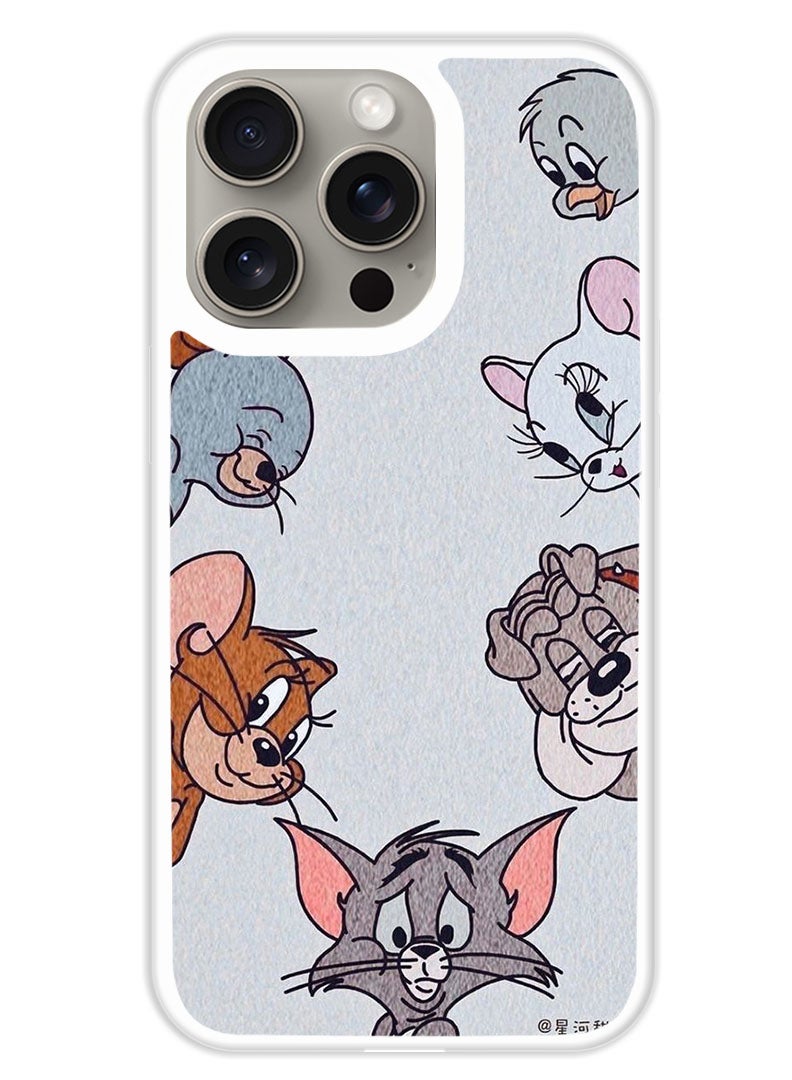 Theodor Protective Case Cover For APPLE IPHONE 15 Pro Max Tome Jerry series (White Bumper) - Image 1