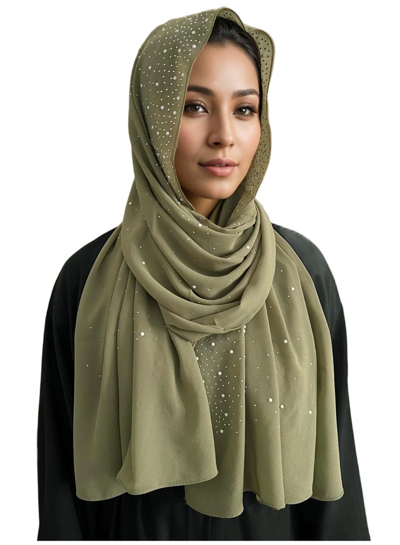حجاب إسلامي للنساء، وشاح عربي إسلامي، وشاح لامع، شال عباية، ناعم، يغطي الرقبة بالكامل للنساء - Image 2