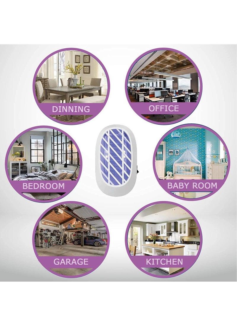 SYOSI Bug Zapper Indoor, Fly Trap for Indoors, Indoor Insect Trap for Mosquito, Gnat, Moth, Fruit Flies, Electronic Mosquito Zapper with Blue Light for Patio, Bedroom, Kitchen, Office - Image 3