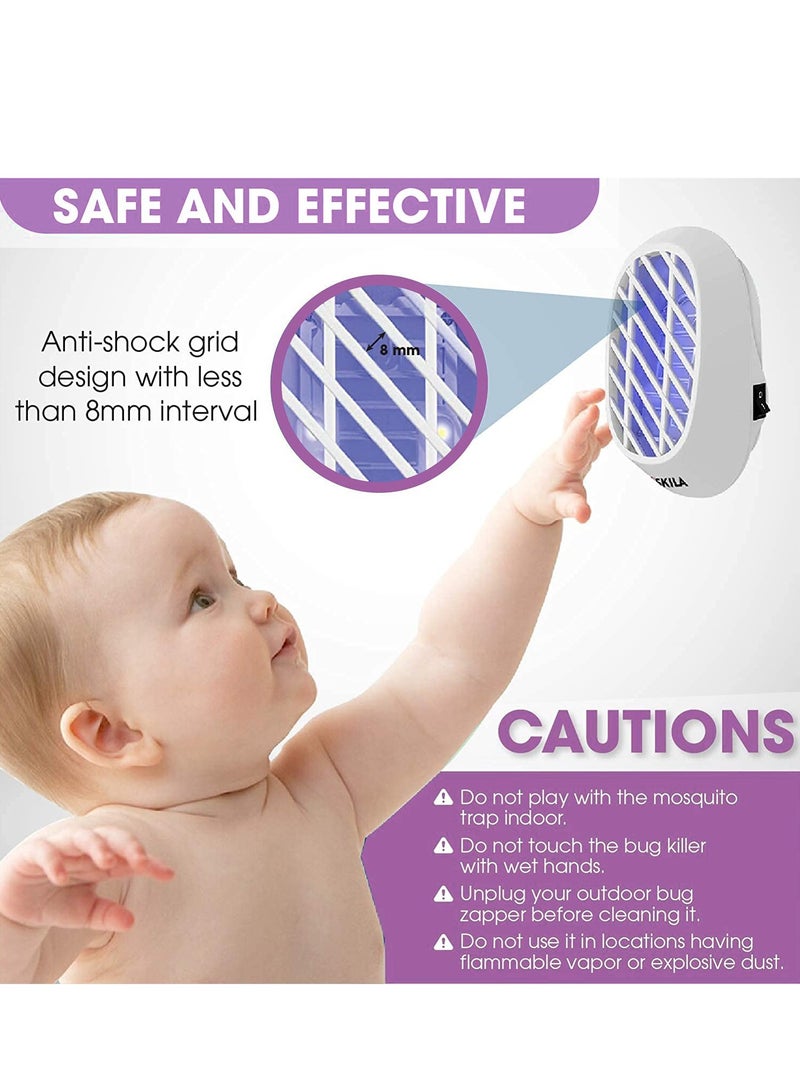 SYOSI Bug Zapper Indoor, Fly Trap for Indoors, Indoor Insect Trap for Mosquito, Gnat, Moth, Fruit Flies, Electronic Mosquito Zapper with Blue Light for Patio, Bedroom, Kitchen, Office - Image 5