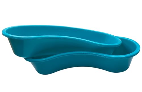 Comfort Axis Kidney Shaped Turquoise Emesis Plastic Basin with Graduations, 23.5 Ounces (700 ml), 4 Pack - Image 2