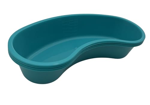 Comfort Axis Kidney Shaped Turquoise Emesis Plastic Basin with Graduations, 23.5 Ounces (700 ml), 4 Pack - Image 4