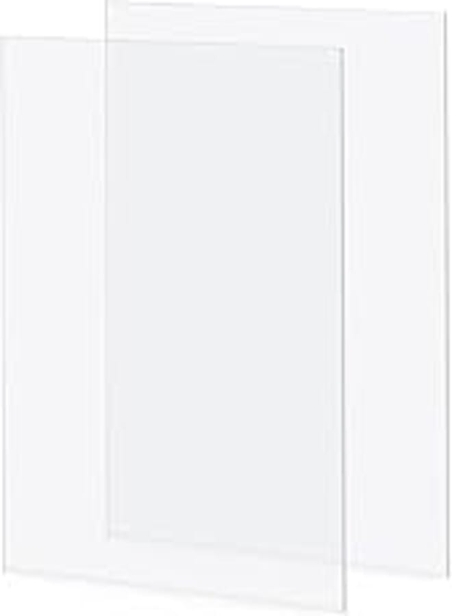 2 Pack 42 x 29 cm Clear Plastic Acrylic Sheet 2mm Thick, Clear Acrylic Sheet A3 Transparent Plastic Sheet Plexiglass Panels for Househld Decoration, Display, Picture Frame, Painting