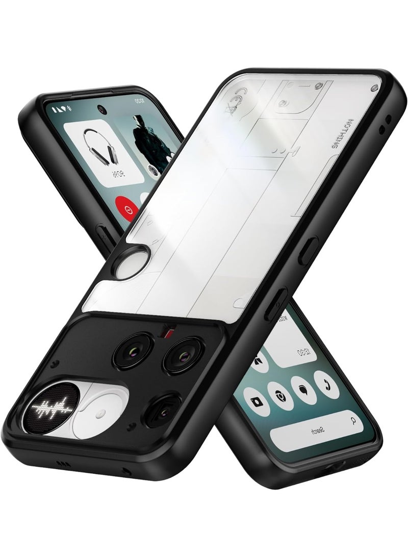 جراب لهاتف Nothing Phone 3، جراب خلفي صلب شفاف مقاوم للصدمات ومضاد للاصفرار، حماية 360 درجة، جراب خلفي شفاف من مادة TPU لهاتف Nothing Phone 3 - Image 1