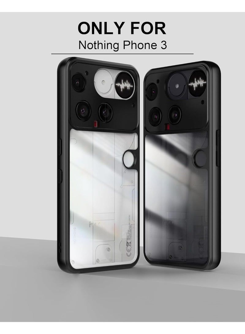 جراب لهاتف Nothing Phone 3، جراب خلفي صلب شفاف مقاوم للصدمات ومضاد للاصفرار، حماية 360 درجة، جراب خلفي شفاف من مادة TPU لهاتف Nothing Phone 3 - Image 2