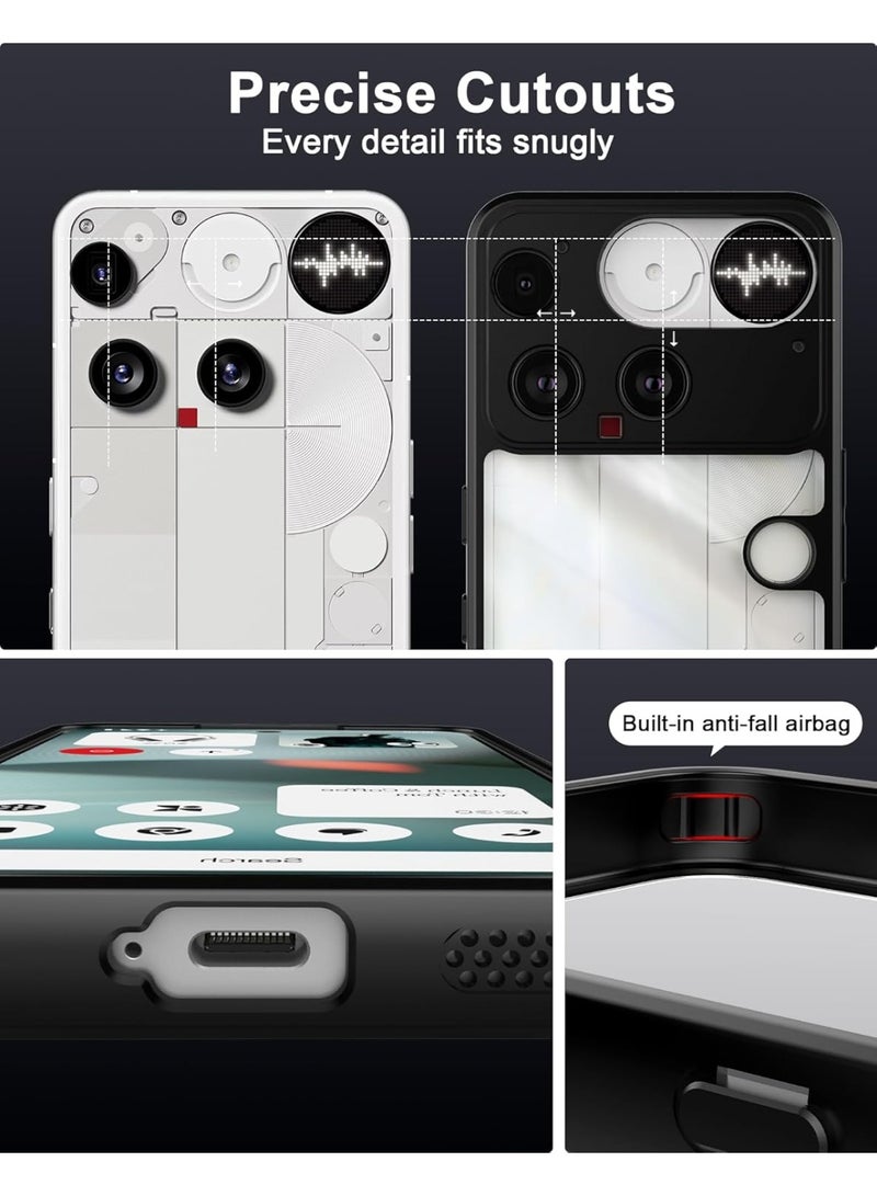 جراب لهاتف Nothing Phone 3، جراب خلفي صلب شفاف مقاوم للصدمات ومضاد للاصفرار، حماية 360 درجة، جراب خلفي شفاف من مادة TPU لهاتف Nothing Phone 3 - Image 4