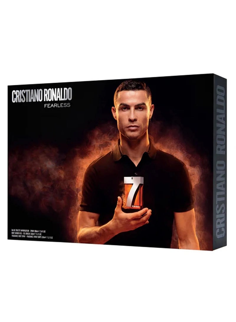 كرستيانو رونالدو مجموعة هدايا كريستيانو رونالدو فيرلس 100 مل  تواليت + جل استحمام 150 مل + رذاذ للجسم 150 مل - Image 3