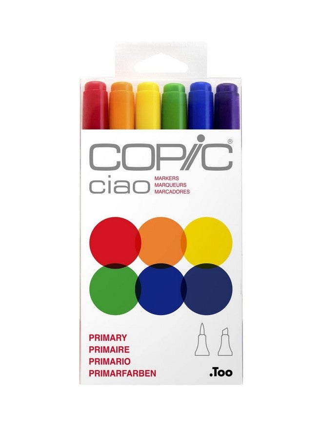 Copic Marker Ciao Markers, Primary, 6-Pack - Image 1