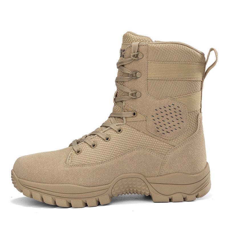 Factory Large Size Training Military Boots Combat Tactical Boots Wear-Resistant Combat Boots Hiking Desert Mountaineering Boots Men And Women Special Forces Ready Stock - Image 1
