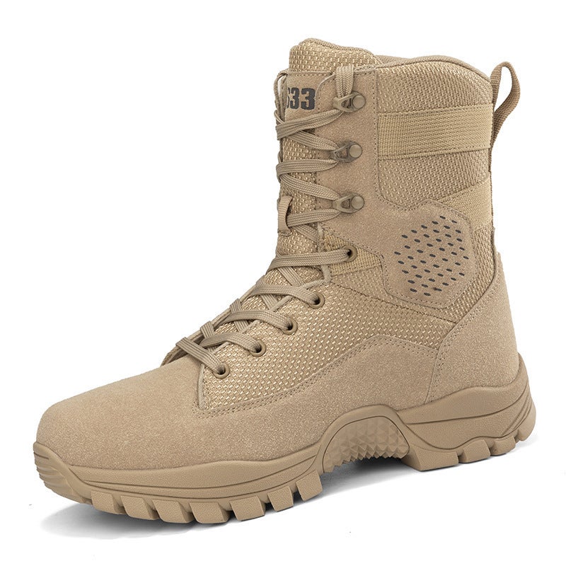 Factory Large Size Training Military Boots Combat Tactical Boots Wear-Resistant Combat Boots Hiking Desert Mountaineering Boots Men And Women Special Forces Ready Stock - Image 2
