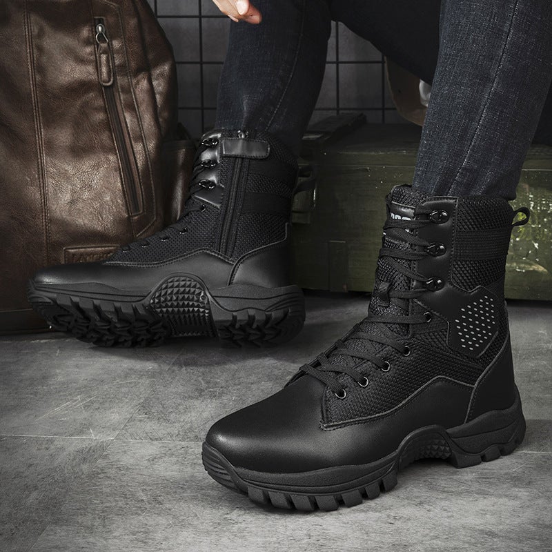 Factory Large Size Training Military Boots Combat Tactical Boots Wear-Resistant Combat Boots Hiking Desert Mountaineering Boots Men And Women Special Forces Ready Stock - Image 5