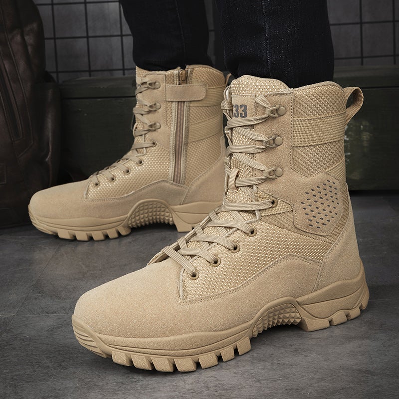 Factory Large Size Training Military Boots Combat Tactical Boots Wear-Resistant Combat Boots Hiking Desert Mountaineering Boots Men And Women Special Forces Ready Stock - Image 4