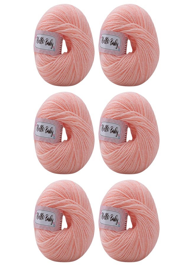 Vardhman Threads Vardhman Knitting Yarn Hello Baby Wool For Knitting, Kids Crochet Yarn Wool For Hand Knitting Art Craft, Knitting Wool Yarn For Sweater Scarves Hats And Dresses (Blossom)-25 Gm, Light Pink - Image 1